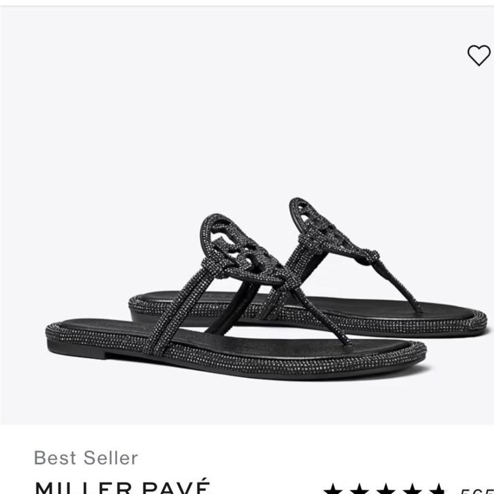 Miller Pavé Black Tory Burch Sandals